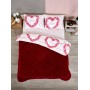 ETE HOMETEX ÇİFT KİŞİLİK LÜX WELSOFT YORGAN SETİ 195X215CM LOVE BORDO 8696474231946